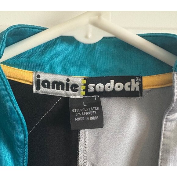 Jamie Sadock Women's Golf Shirt Large Short Sleeve Grey Blue Polo Womens Top - Picture 3 of 10